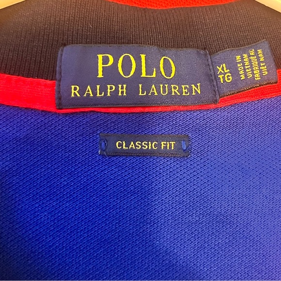 Polo Ralph Lauren - Men’s XL - Colour Block - Polo Shirt -Red, Blue, Black -NWOT - Picture 6 of 15